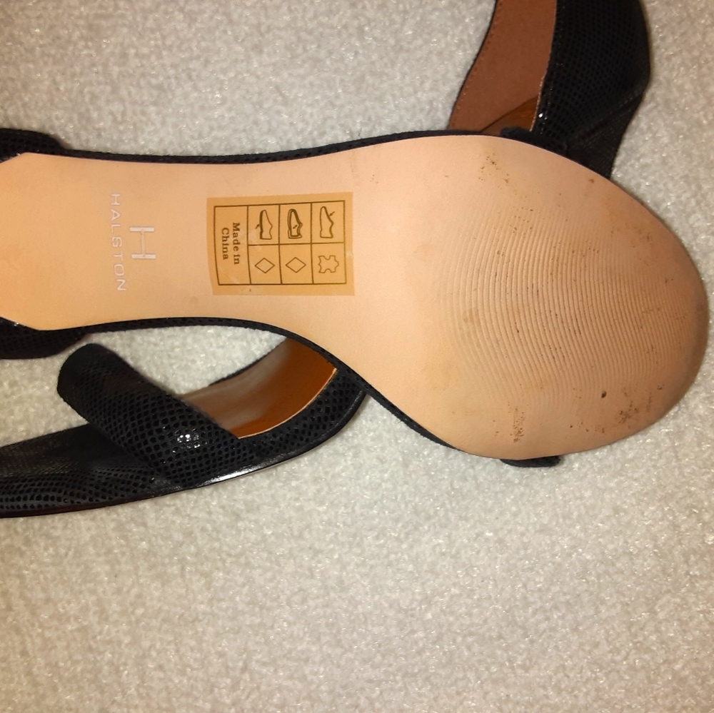 Halston black sandals